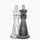 費(fèi)米智能國際象棋棋子磁吸棋盤兒童學(xué)生比賽專用高檔便攜塑料家用教學(xué) 磁吸棋子（透明版本）
