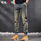 增致牛仔（zengzhi）高端復古男士牛仔褲男2025秋季新款寬松直筒潮牌重工休閑長(cháng)褲子男