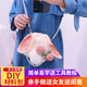 帝行（DIXING）草莓兔子手工編織包女自制毛線(xiàn)鉤針diy材料包可愛(ài)手織水桶斜跨包 豆沙粉兔子材料包+教程