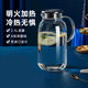 炊大皇 涼水壺玻璃杯帶把手家用冷水壺套裝耐高溫大容量耐熱玻璃花茶果汁壺熱飲茶具泡茶壺 【2.5L】高硼硅 加大容量 可加熱
