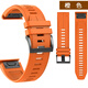 適用于佳明Fenix5 5s 5x 7x6xplus飛耐時(shí)Fenix3hr快拆硅膠手表帶戶(hù)外運動(dòng)表鏈 橙色 26mm