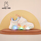 米菲童鞋兒童寶寶鞋女童穩步鞋中小童學(xué)步亮燈發(fā)光防撞輕便防滑幼童鞋 米白(革面)亮燈發(fā)光 27 鞋內長(cháng)17.3