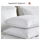 SHOPMARRIOTT 萬豪五星級(jí)酒店枕頭 白鴨絨 羽絨羽毛單人枕芯 四季純棉低枕軟枕 51×76 cm（單只+保護(hù)套）