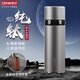 格亞（GEYA）鈦抗菌茶水分離保溫杯純鈦高檔抑菌杯泡茶杯子水杯商務(wù)辦公可定制 啞光銀【皮質(zhì)禮盒】460ml