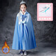 圣閑冰雪奇緣2女童毛領(lǐng)愛(ài)莎公主裙兒童連衣裙艾莎服裝 加絨毛領(lǐng)裙+防風(fēng)斗篷+皇冠魔法棒 120