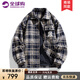WYBT官方品牌外套男2024新款加絨加厚小香風(fēng)休閑毛呢夾克衫高檔情侶裝 黑色 XL(120-140斤)