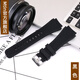 橡膠硅膠表帶男女針扣手表配件適合三星Samsung watch 46mm22mm智能防水表帶S4腕帶 黑色 22mm