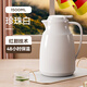 OQB德國保溫壺家用玻璃內(nèi)膽紅膽2升熱水瓶保溫瓶大容量保溫水壺全暖 珍珠白【紅膽技術(shù)】1.5L