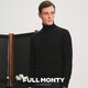 FULL MONTY【可機洗羊毛】男士休閑內搭高領(lǐng)毛衣打底衫秋冬季 黑色A8656 L