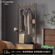 Mamorino德國品牌黑胡桃木可移動掛衣架臟衣簍一體實(shí)木衣帽架臥室落地衣架 臟衣簍衣帽架