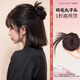曉青瓜雞毛抓夾丸子頭假發(fā)女仿真花苞頭發(fā)圈飾自然蓬松半扎發(fā)假發(fā)包盤發(fā) F2379棕黑色雞毛丸子