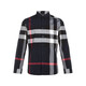 博柏利（BURBERRY）男士經(jīng)典百搭格紋棉質(zhì)休閑長(cháng)袖襯衫男裝襯衣禮物男 8018111 海軍藍色多色格紋 S