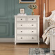 蓉小二 美式實(shí)木五斗柜客廳收納柜簡(jiǎn)約白色六斗櫥臥室多層抽屜儲物柜 五斗柜【進(jìn)口FAS級白蠟木】