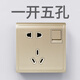 施耐德（Schneider）施耐德開(kāi)關(guān)插座豐尚系列金色一開(kāi)多單控雙控家用86型空調(diào)五孔插座 帶開(kāi)關(guān)二三插