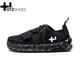 OTZSHOES丑萌低幫帆布鞋男女同款百搭運(yùn)動(dòng)休閑鞋厚底果凍大頭鞋 黑色 38 