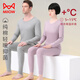 貓人純棉秋衣秋褲套裝保暖內衣男士女全棉毛衫基礎打底舒適情侶薄款 【100%純棉抑菌】女-淺紫 XXL【參考體重145-165斤】 
