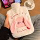 AIYI可愛毛絨注水式熱水袋女生保暖手暖腳卡通注水袋學(xué)生宿舍床上保暖 白色大號(hào) 2000ML 雙面顯溫~可拆卸布套