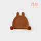 微獅牧尼嬰兒帽子秋冬可愛(ài)寶寶針織護耳帽保暖透氣嬰兒帽防寒冬款 檀木棕42（6-12個(gè)月） 根據寶寶頭圍選擇