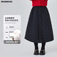 moonkids女童半身裙秋冬兒童冬季夾棉羽絨短裙2025新款大童冬裝加厚蓬蓬裙 4532黑色 140 cm