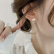 柚芳云朵仿鋯石耳釘女小眾設計高級輕奢氣質(zhì)獨特水滴耳飾2025年新款潮 金色【一對裝】