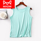 貓人（MiiOW）莫代爾加肥加大碼吊帶背心女200斤胖mm媽媽打底內搭純棉寬松睡衣 淺藍色(常規打底) (50織面料) 4XL (140-165斤)