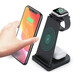 墨一 無(wú)線(xiàn)充電器15W快充通用iwatch立式支架無(wú)線(xiàn)充電板底座 適用于蘋(píng)果8 Plus/Xs/11/12三星手機耳機 【睿智黑】三合一立式無(wú)線(xiàn)快充