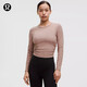 lululemon丨All It Takes 女士運動(dòng)長(cháng)袖T恤*羅紋 Nulu? LW3GK5S 暮光玫瑰棕 M /8