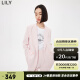 LILY2023夏新款女装时尚复古双排扣气质纯色温柔通勤宽松西装外套 128水粉色 XL