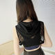 LUCALY新品秋冬假領(lǐng)子女款 新品秋冬夏裝衛(wèi)衣假帽子領(lǐng)棉內(nèi)搭連帽 [蕾絲領(lǐng)子]黑色