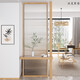 俠友日式實(shí)木長(cháng)虹玻璃屏風(fēng)北歐小戶(hù)型隔斷現代簡(jiǎn)約客廳入戶(hù)門(mén)玄關(guān)定制 立柱+木板組合：款式1 整裝