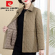 皮爾卡丹（pierre cardin）中老年女士秋冬寬松輕薄棉衣外套媽m媽裝大尺碼休閑時(shí)尚棉服棉襖 卡其色 5XL 建議【150-165斤】