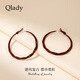 Qlady酒紅大圈圈港風(fēng)獨特耳環(huán)2024年新款氣質(zhì)高級感耳飾女耳釘耳墜耳圈 紅色 無規(guī)格