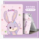 Qise適用iPadmini7保護(hù)套8.3英寸2024新款A(yù)pple蘋果平板mini7保護(hù)殼全包氣囊卡通圖案彩繪防摔軟殼 【紫色萌兔】氣囊書本款 iPad mini7【8.3英寸】2024款專用