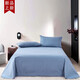 黃河口老粗布床單 A類(lèi)家居必備白床單粗布床單全棉手工加厚床單 純棉床單冬季 小格子蝶翅藍 200X230cm適合1.5米床
