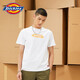 Dickies短袖T恤  男 純棉 logo印花帥氣百搭上衣T恤010372 白色 L