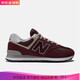 NEW BALANCENew Balance 新百倫 574 Core 系列 男女鞋 緩震支撐耐磨 經(jīng)典復 酒紅色 ML574EVM 標準37.5/US5