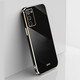 bulons OPPO A55手機(jī)殼保護(hù)套 oppo a55簡約電鍍硅膠套軟邊全包防摔 適用于 經(jīng)典黑+鋼化膜