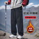 沖鋒褲男秋冬新款工作耐磨直筒休閑褲戶(hù)外登山防風(fēng)防水美式工裝褲 2136-2 黑色加絨 厚款 L 建議136-150斤