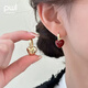 PWL安可拉紅色愛(ài)心耳環(huán)耳圈女2025新款耳釘氣質(zhì)高級感耳墜秋冬耳飾 安可拉紅愛(ài)心耳環(huán)