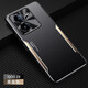 尚幸 vivo iQOOZ8手機殼iqooz8x金屬殼鋁合金背板硅膠防摔Z8磨砂殼鏡頭全包防指紋高級感男女士保護套 金屬刀鋒/黑金 【iQOOZ8】