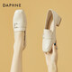 達(dá)芙妮（DAPHNE）單鞋女皮鞋新款女鞋春秋款英倫風(fēng)工作職業(yè)一腳蹬樂福鞋 1007款米色 、 跟高3cm 38 (240mm)