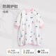 wua·wua嬰兒衣服秋季寶寶睡袍夾棉防踢護肚夏季空調服睡衣睡袋秋冬連體衣 【四季 適宜20-28度】粉森林 90
