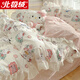 北極絨（Bejirog）純棉四件套少女心公主風(fēng)床上用品100全棉被套卡通床單床裙款春秋 甜心kt 1.8米床單款四件套(被套200x230)