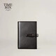 Time box 荔枝紋頭層牛皮活頁(yè)手冊(cè)中號(hào)筆記本小號(hào)商務(wù)辦公會(huì)議記事本收納經(jīng)理夾可定制 A6小號(hào)-棕色