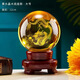 黃色水晶球風(fēng)水?dāng)[件內(nèi)雕龍晶球琉璃球轉(zhuǎn)運(yùn)珠鴻運(yùn)球客廳裝飾品喬遷 12cm內(nèi)雕龍水晶球+雙層木底座