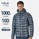 Rab男士1000蓬羽絨服RDS認(rèn)證歐洲高山鵝絨服戶外運(yùn)動耐磨130gQDN-56 深灰色(ST) L