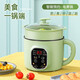 SIJiXIONG 電煮鍋迷你多功能1-2人學(xué)生宿舍小鍋電熱杯小火鍋煮面電蒸鍋電火鍋泡面小電鍋 綠色智能款-加蒸籠