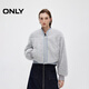 ONLY2025秋季新款個(gè)性帥氣顯瘦拼接毛絨短款夾克外套女|125136025 H0Z 晨霧灰色 M (165) 84A