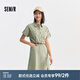 森馬（Semir）連衣裙女氣質(zhì)工裝裙子夏天女裝24夏純棉polo領(lǐng)短裙 土灰綠40901 M