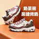 斯凱奇（Skechers）奶茶熊2.0丨女鞋秋季新款休閑百搭運動(dòng)鞋燈芯絨沖繩厚底老爹鞋 【黑糖烤奶】/BUGY 37 腳長(cháng)240mm